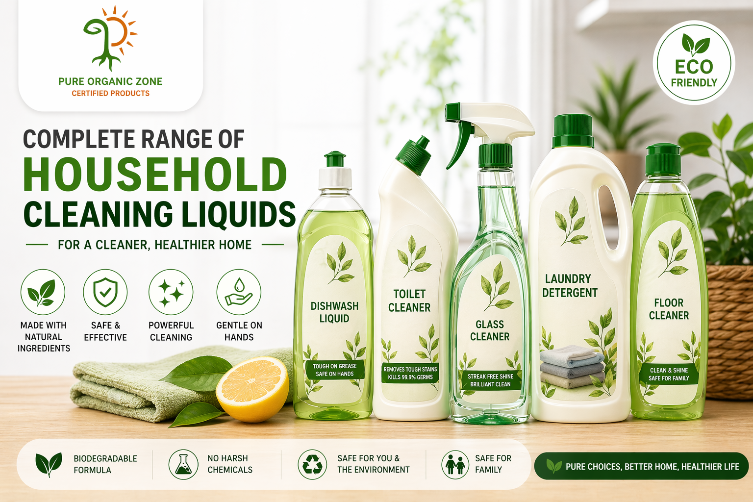 Complete Range of Household Cleaning Liquids Available